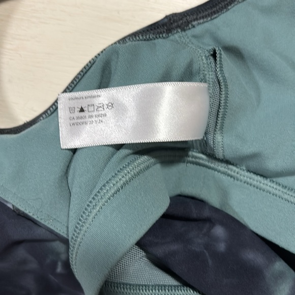 LULULEMON ALIGN TANK *WAIST DIAMOND DYE SILVER BLUE TIDEWATER TEAL GRAPHITE NWT - Picture 5 of 8